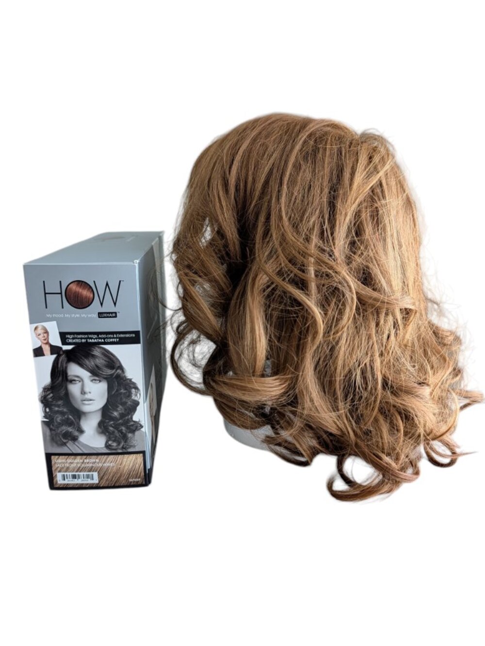 LUXHAIR Lace Front Voluminous Waves Reddish Shade Wig No Box Keralon Light
